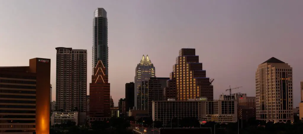 Austin Skyline at dusk